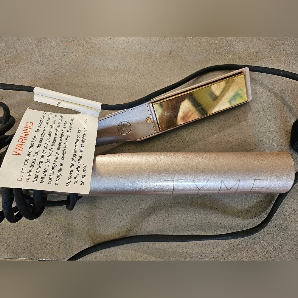 TYME iron professional quality hair curler and straightener, offset